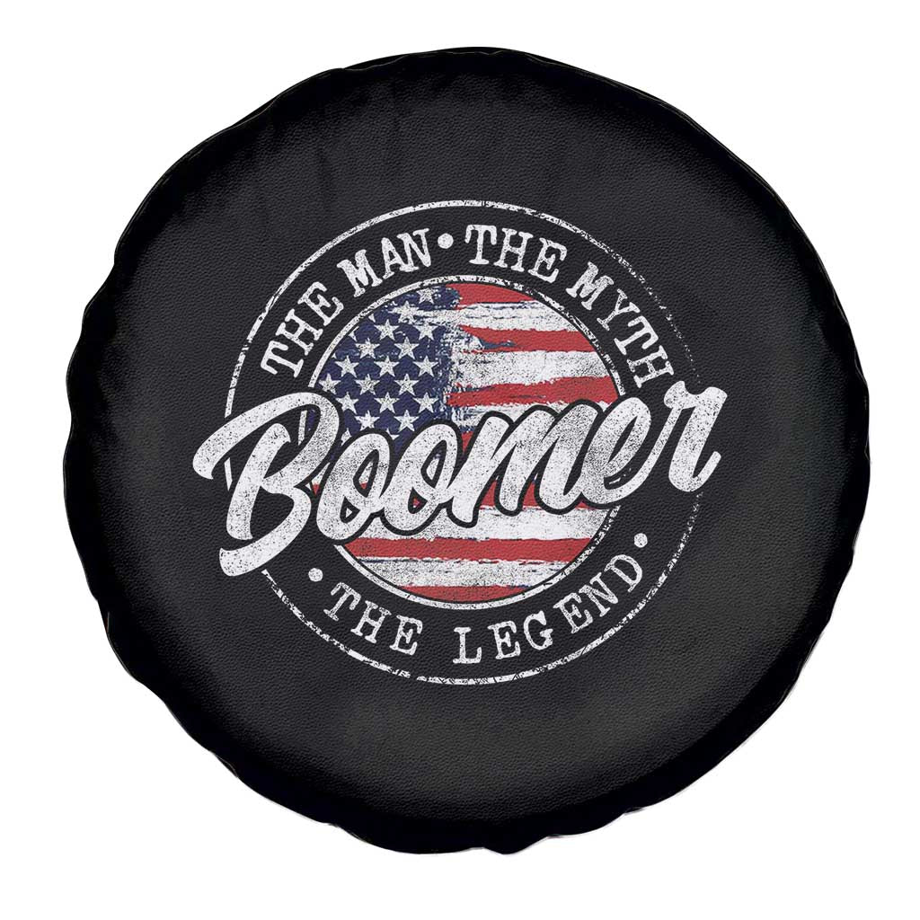 Boomers Generation Spare Tire Cover Vintage The Man The Myth The Legend American Flag TS10 Print Your Wear