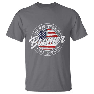 Boomers Generation T Shirt Vintage The Man The Myth The Legend American Flag TS10 Charcoal Print Your Wear