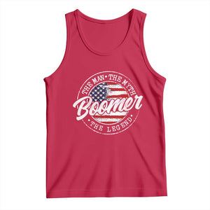 Boomers Generation Tank Top Vintage The Man The Myth The Legend American Flag TS10 Red Print Your Wear