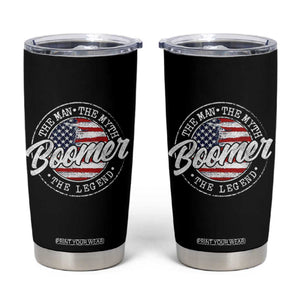 Boomers Generation Tumbler Cup Vintage The Man The Myth The Legend American Flag TS10 Black Print Your Wear