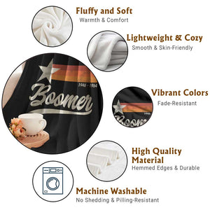Boomers Generation Throw Blanket Vintage Retro Gift TS10 Print Your Wear