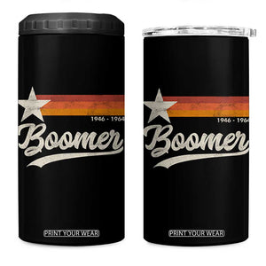 Boomers Generation 4 in 1 Can Cooler Tumbler Vintage Retro Gift TS10 One Size: 16 oz Black Print Your Wear