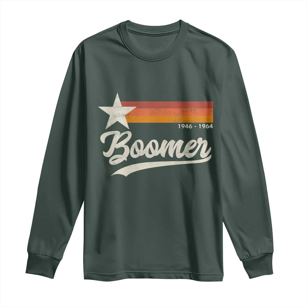Boomers Generation Long Sleeve Shirt Vintage Retro Gift TS10 Dark Forest Green Print Your Wear