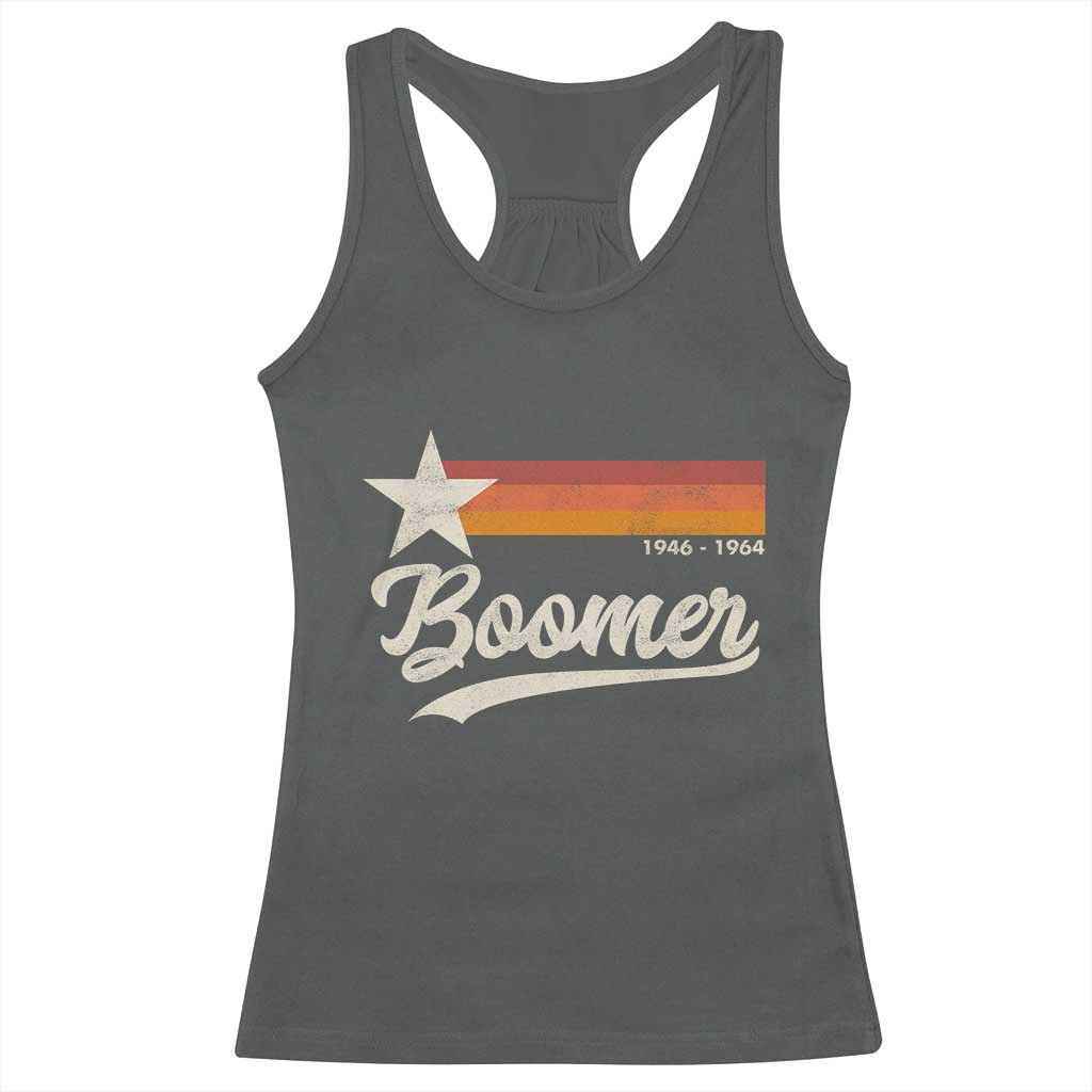 Boomers Generation Racerback Tank Top Vintage Retro Gift TS10 Dark Heather Print Your Wear