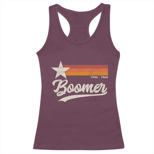 Boomers Generation Racerback Tank Top Vintage Retro Gift TS10 Maroon Print Your Wear