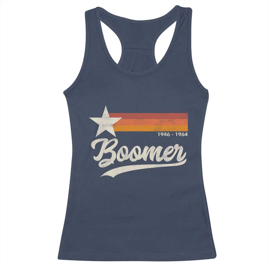 Boomers Generation Racerback Tank Top Vintage Retro Gift TS10 Navy Print Your Wear