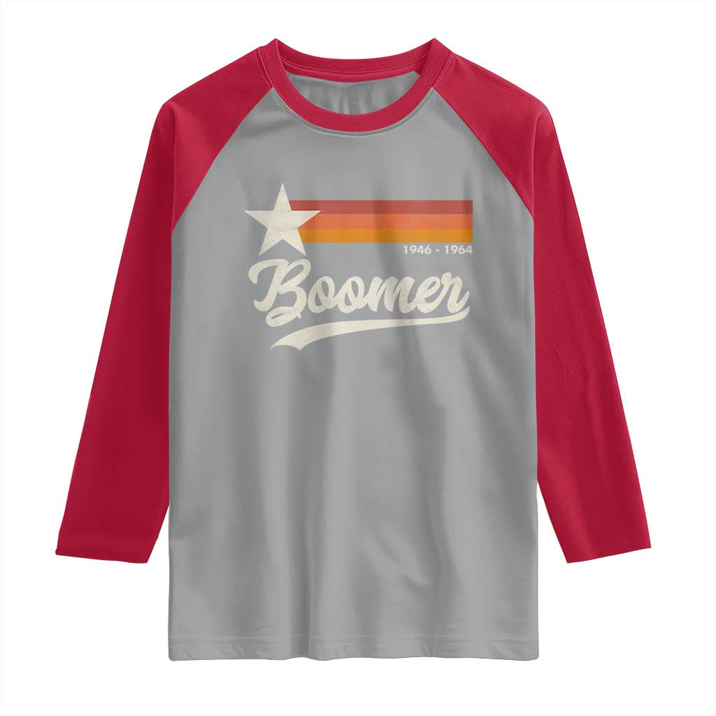 Boomers Generation Raglan Shirt Vintage Retro Gift TS10 Sport Gray Red Print Your Wear
