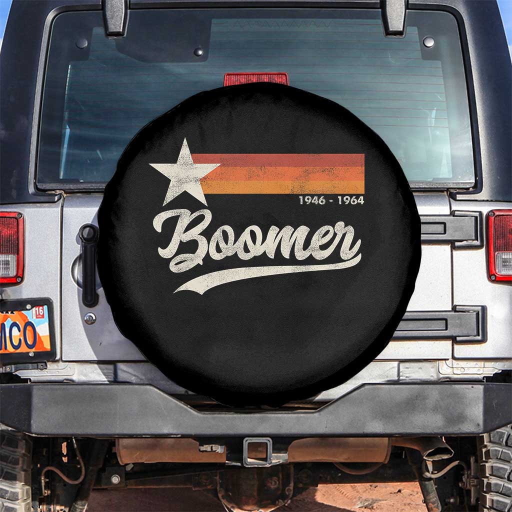 Boomers Generation Spare Tire Cover Vintage Retro Gift TS10 No hole Black Print Your Wear