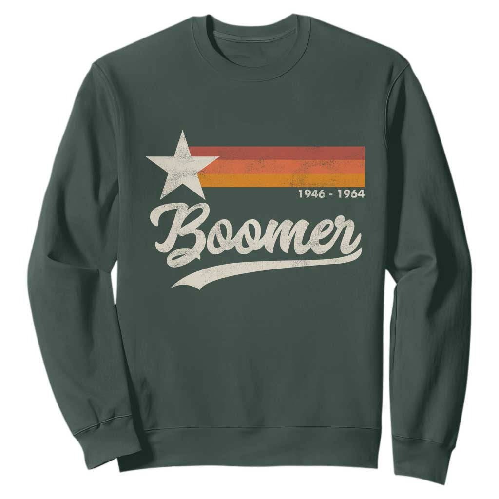 Boomers Generation Sweatshirt Vintage Retro Gift TS10 Dark Forest Green Print Your Wear