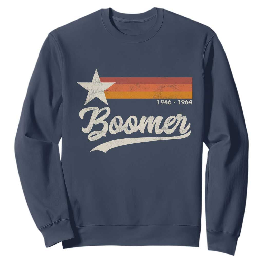 Boomers Generation Sweatshirt Vintage Retro Gift TS10 Navy Print Your Wear