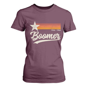 Boomers Generation T Shirt For Women Vintage Retro Gift TS10 Maroon Print Your Wear