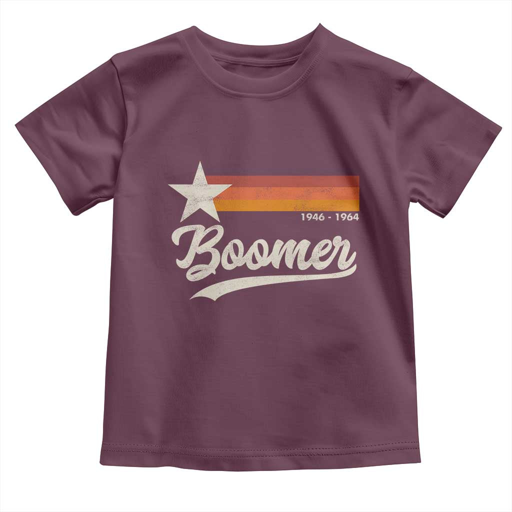 Boomers Generation Toddler T Shirt Vintage Retro Gift TS10 Maroon Print Your Wear