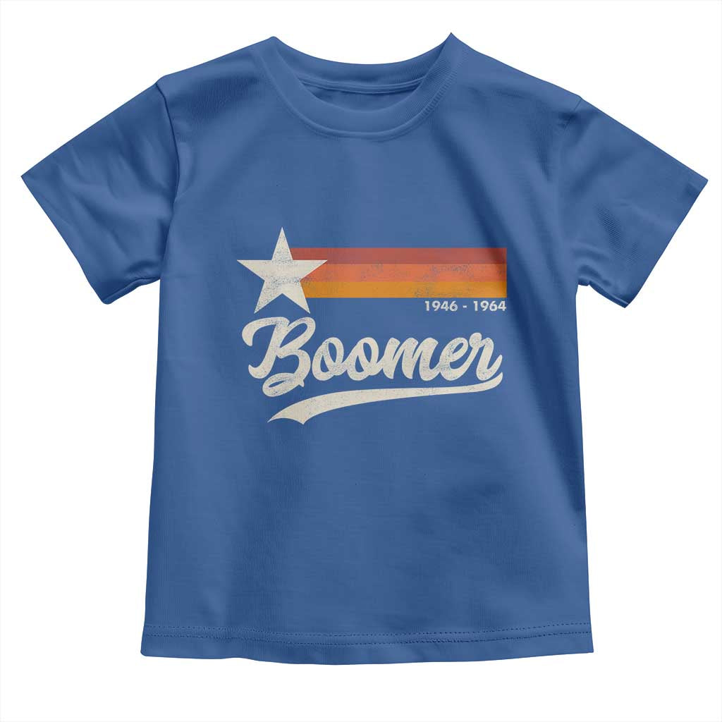 Boomers Generation Toddler T Shirt Vintage Retro Gift TS10 Royal Blue Print Your Wear
