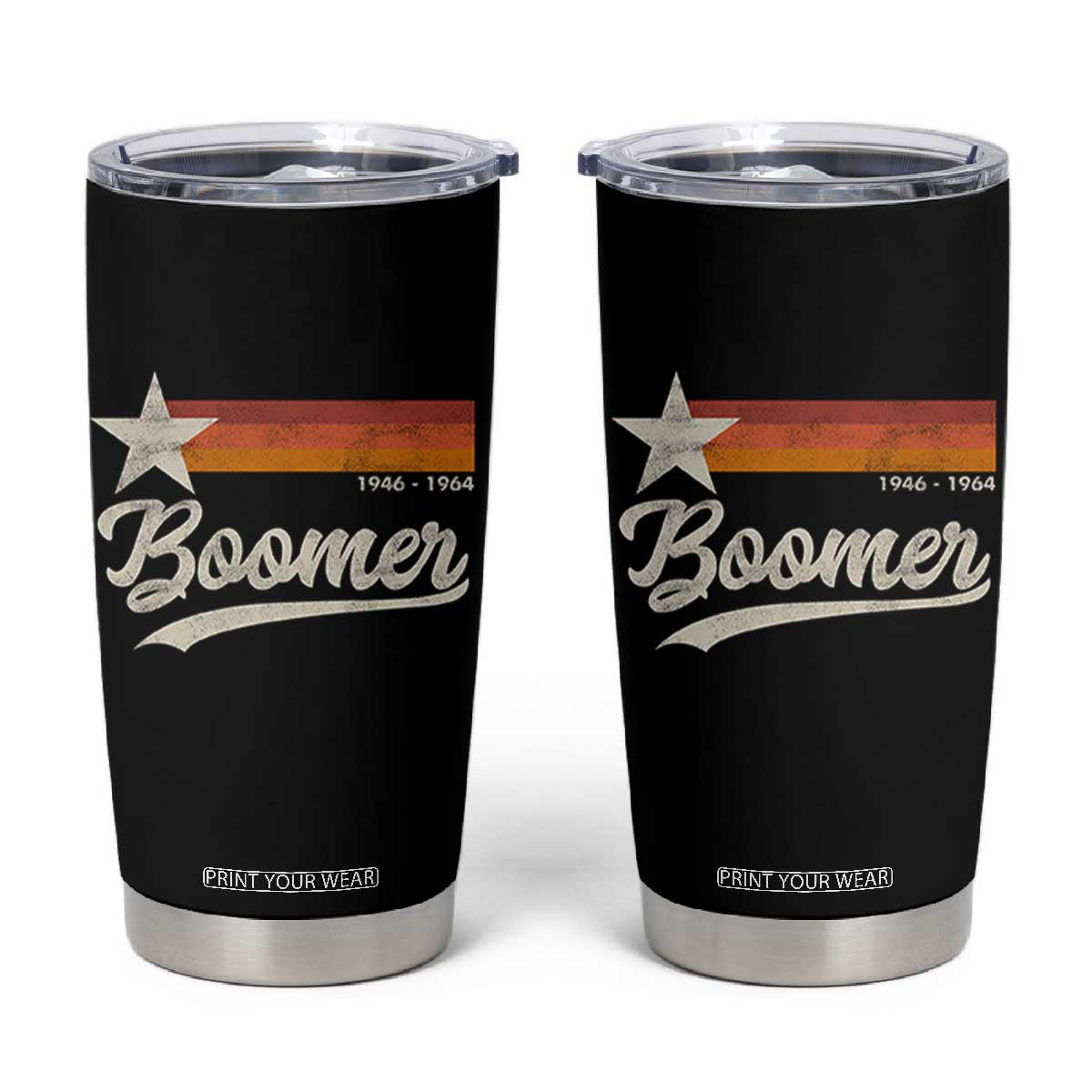 Boomers Generation Tumbler Cup Vintage Retro Gift TS10 Black Print Your Wear