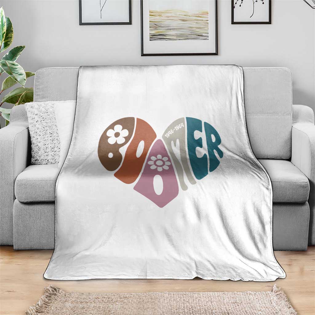 Boomers Generation Throw Blanket Vintage 40s 50s 60s Hippe Peace Love Hippy TS10 Print Your Wear