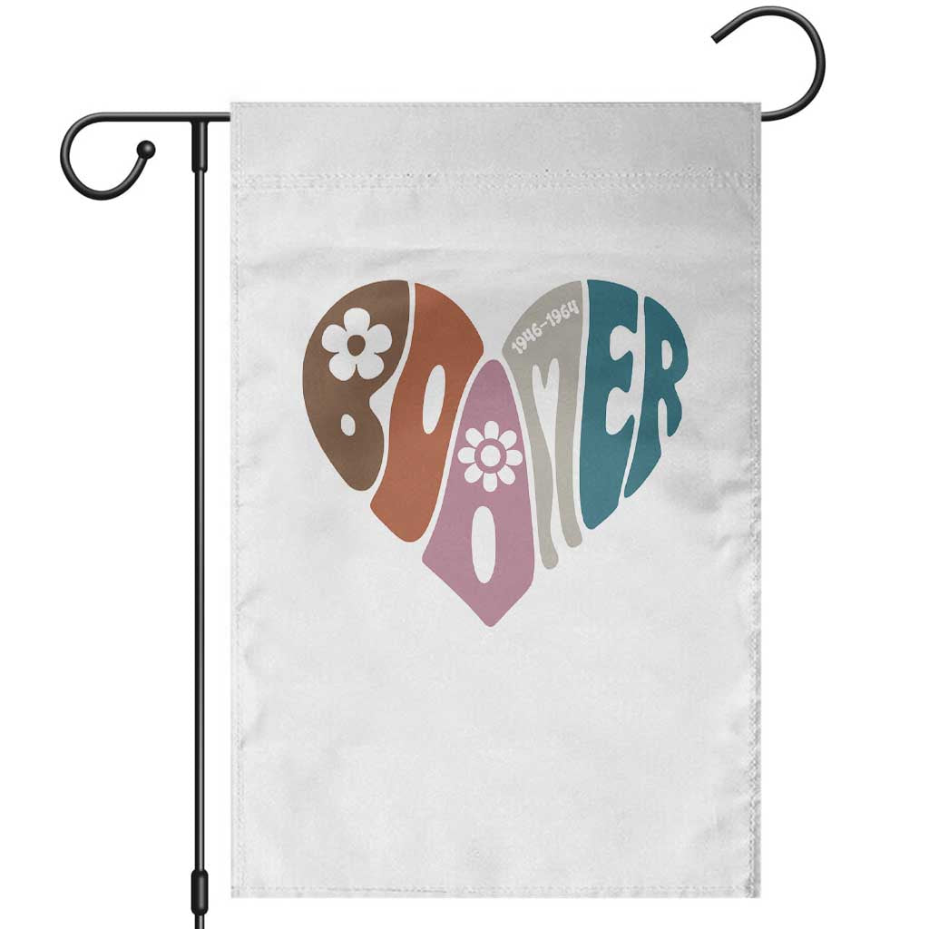 Boomers Generation Garden Flag Vintage 40s 50s 60s Hippe Peace Love Hippy TS10 White Print Your Wear