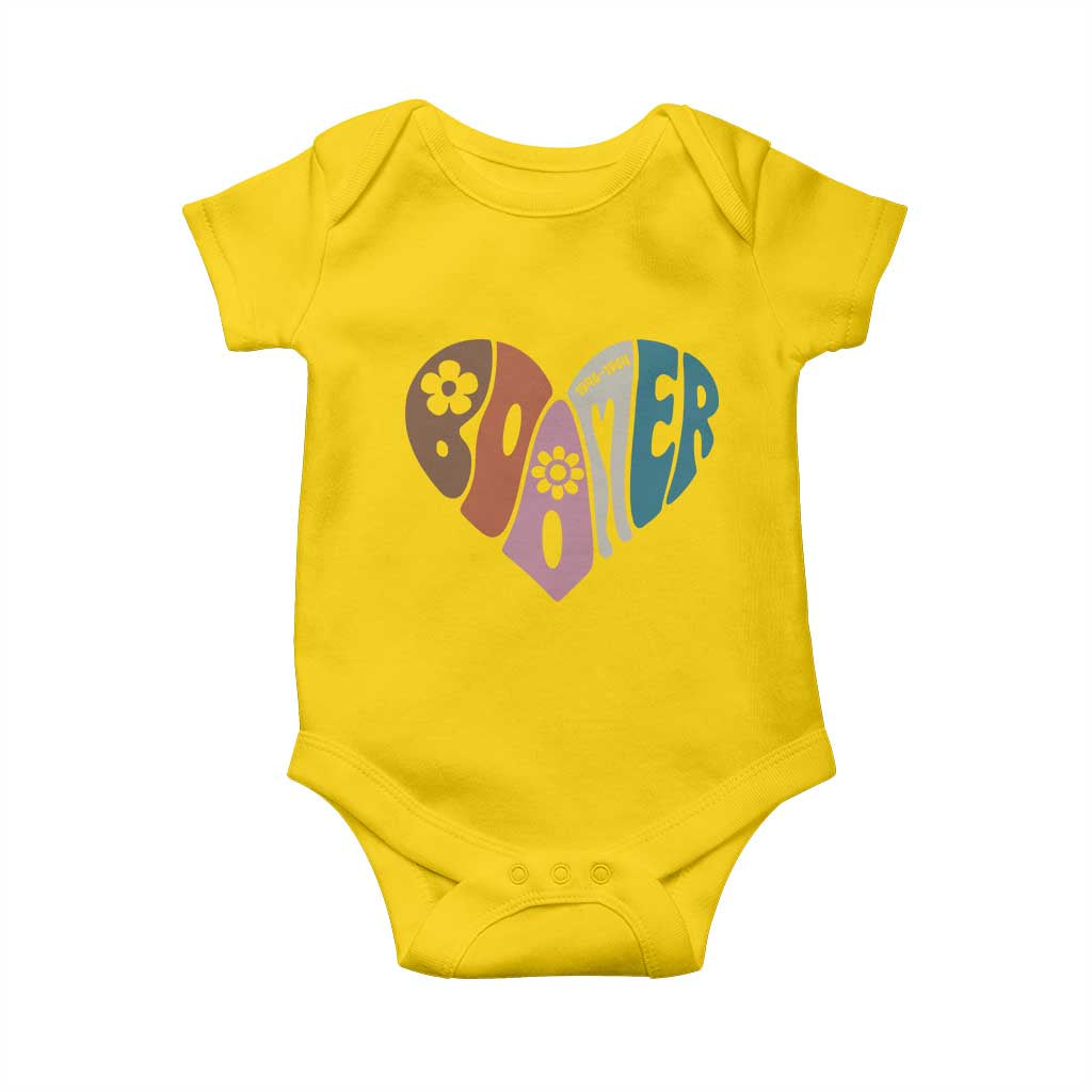 Boomers Generation Baby Onesie Vintage 40s 50s 60s Hippe Peace Love Hippy TS10 Daisy Print Your Wear