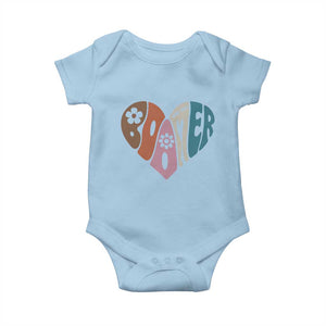 Boomers Generation Baby Onesie Vintage 40s 50s 60s Hippe Peace Love Hippy TS10 Light Blue Print Your Wear