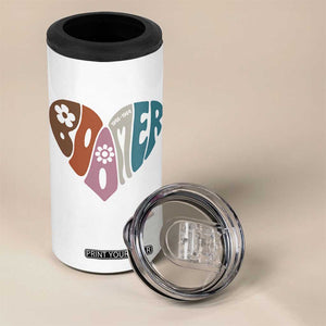Boomers Generation 4 in 1 Can Cooler Tumbler Vintage 40s 50s 60s Hippe Peace Love Hippy TS10 Print Your Wear