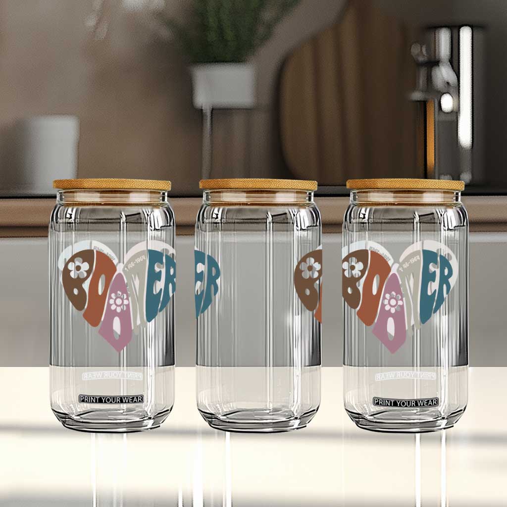 Boomers Generation Glass Can Vintage 40s 50s 60s Hippe Peace Love Hippy TS10 Print Your Wear