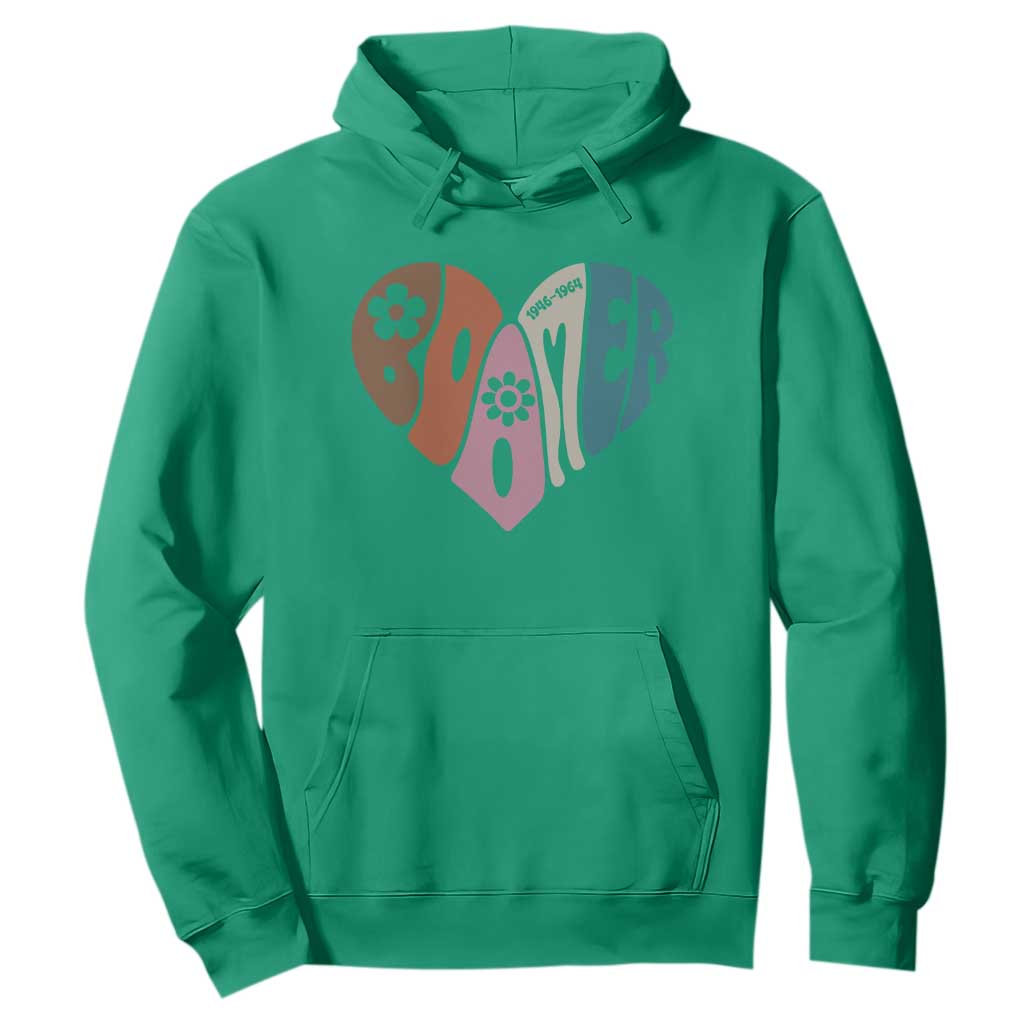 Boomers Generation Hoodie Vintage 40s 50s 60s Hippe Peace Love Hippy TS10 Irish Green Print Your Wear