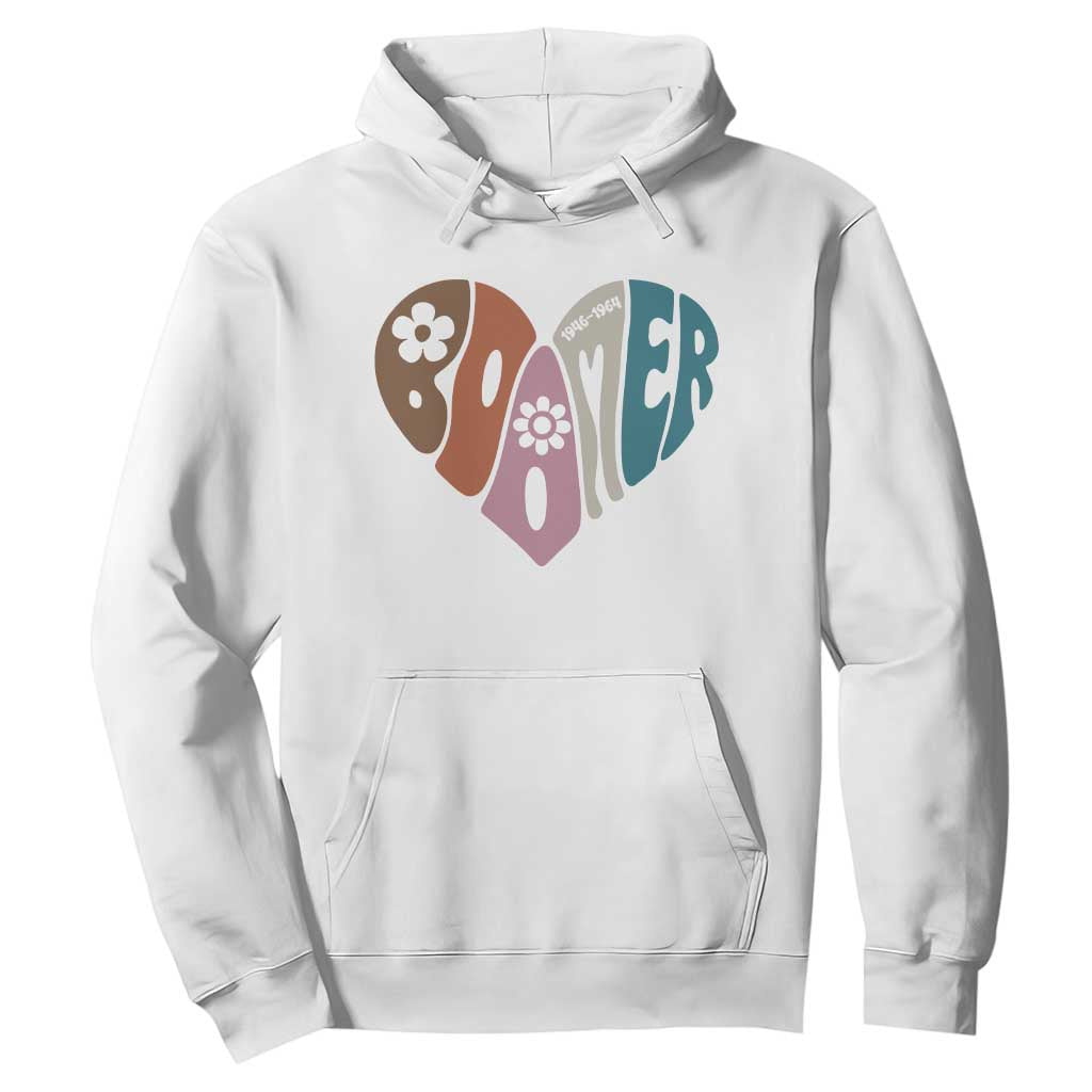 Boomers Generation Hoodie Vintage 40s 50s 60s Hippe Peace Love Hippy TS10 White Print Your Wear
