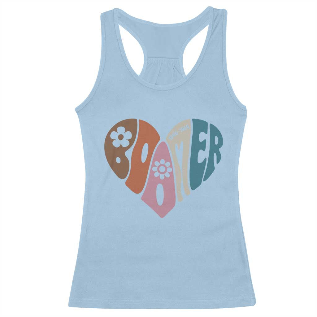 Boomers Generation Racerback Tank Top Vintage 40s 50s 60s Hippe Peace Love Hippy TS10 Light Blue Print Your Wear