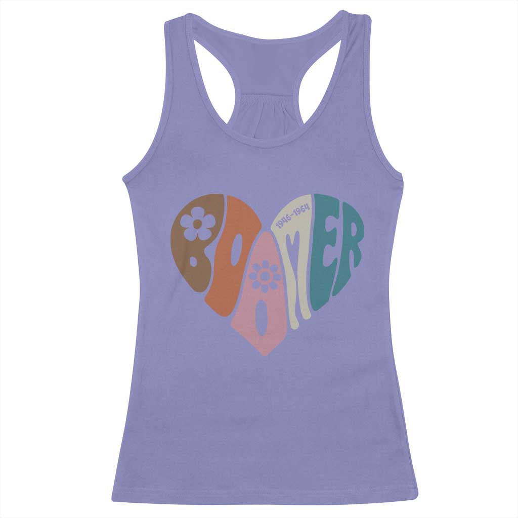 Boomers Generation Racerback Tank Top Vintage 40s 50s 60s Hippe Peace Love Hippy TS10 Violet Print Your Wear