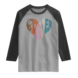 Boomers Generation Raglan Shirt Vintage 40s 50s 60s Hippe Peace Love Hippy TS10 Sport Gray Black Print Your Wear