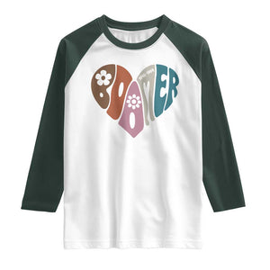 Boomers Generation Raglan Shirt Vintage 40s 50s 60s Hippe Peace Love Hippy TS10 White Dark Forest Green Print Your Wear