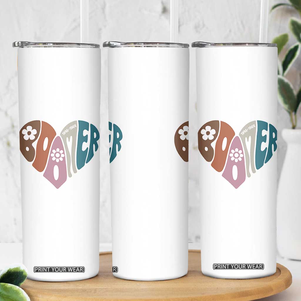 Boomers Generation Skinny Tumbler Vintage 40s 50s 60s Hippe Peace Love Hippy TS10 Print Your Wear