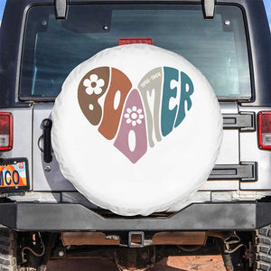 Boomers Generation Spare Tire Cover Vintage 40s 50s 60s Hippe Peace Love Hippy TS10 No hole White Print Your Wear