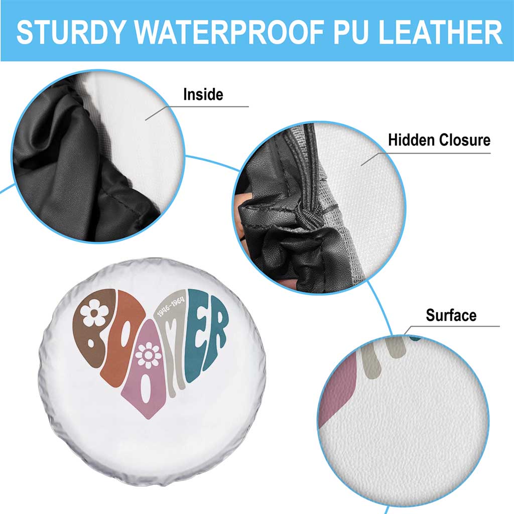 Boomers Generation Spare Tire Cover Vintage 40s 50s 60s Hippe Peace Love Hippy TS10 Print Your Wear