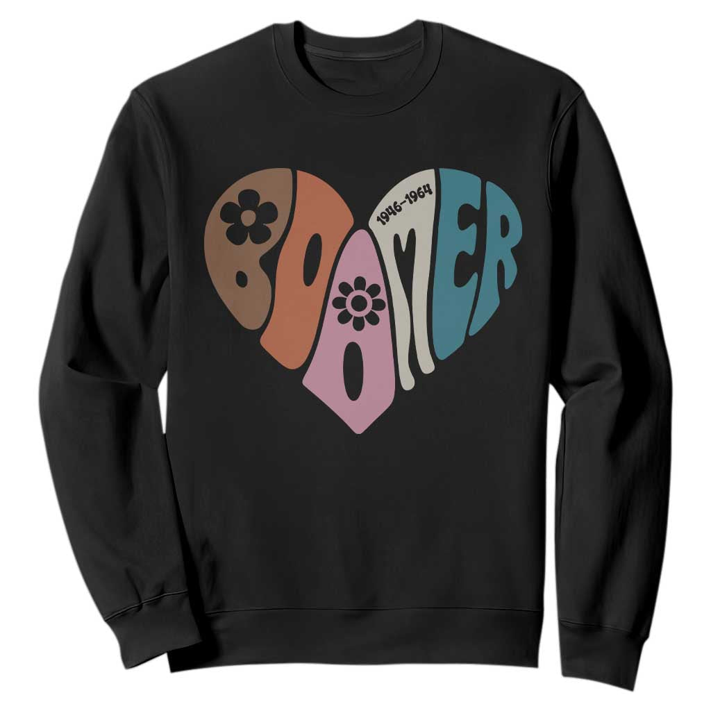 Boomers Generation Sweatshirt Vintage 40s 50s 60s Hippe Peace Love Hippy TS10 Black Print Your Wear