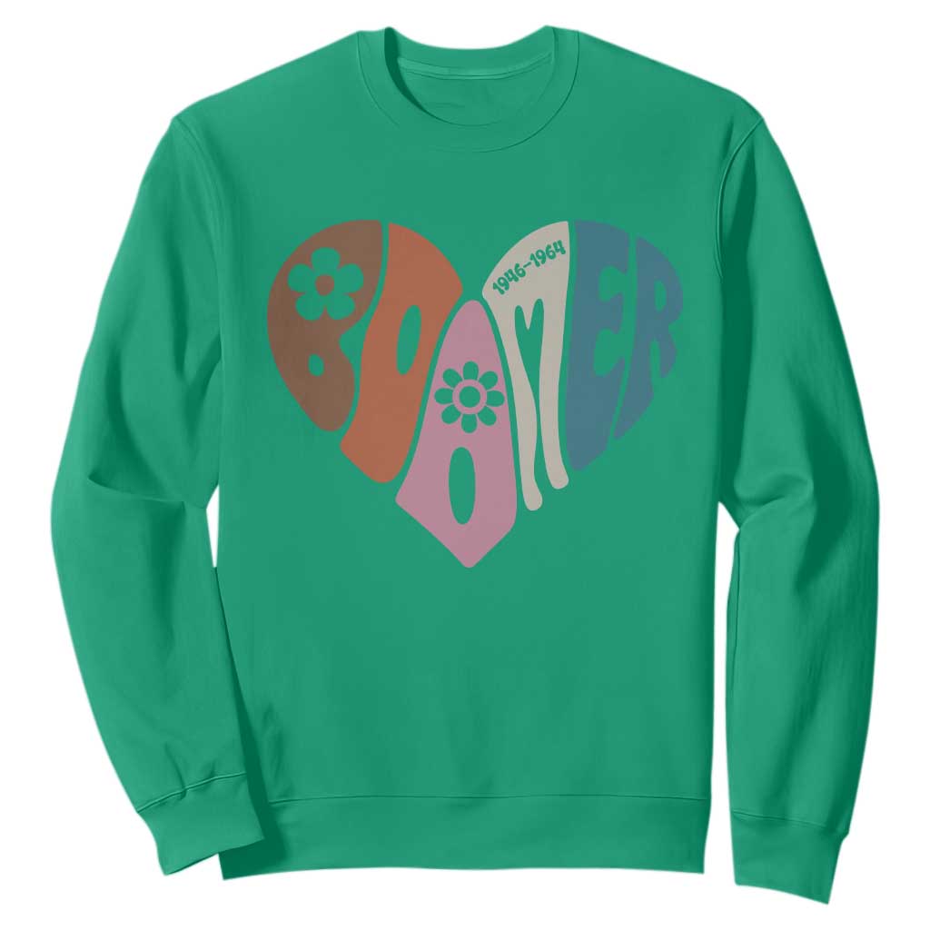 Boomers Generation Sweatshirt Vintage 40s 50s 60s Hippe Peace Love Hippy TS10 Irish Green Print Your Wear