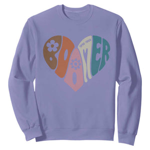 Boomers Generation Sweatshirt Vintage 40s 50s 60s Hippe Peace Love Hippy TS10 Violet Print Your Wear