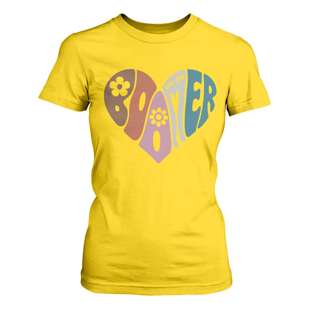 Boomers Generation T Shirt For Women Vintage 40s 50s 60s Hippe Peace Love Hippy TS10 Daisy Print Your Wear