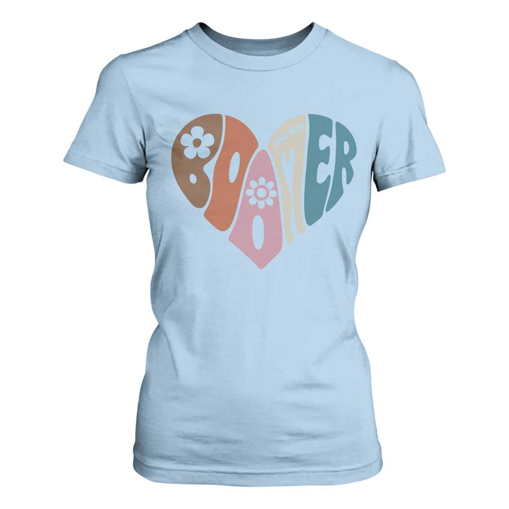 Boomers Generation T Shirt For Women Vintage 40s 50s 60s Hippe Peace Love Hippy TS10 Light Blue Print Your Wear
