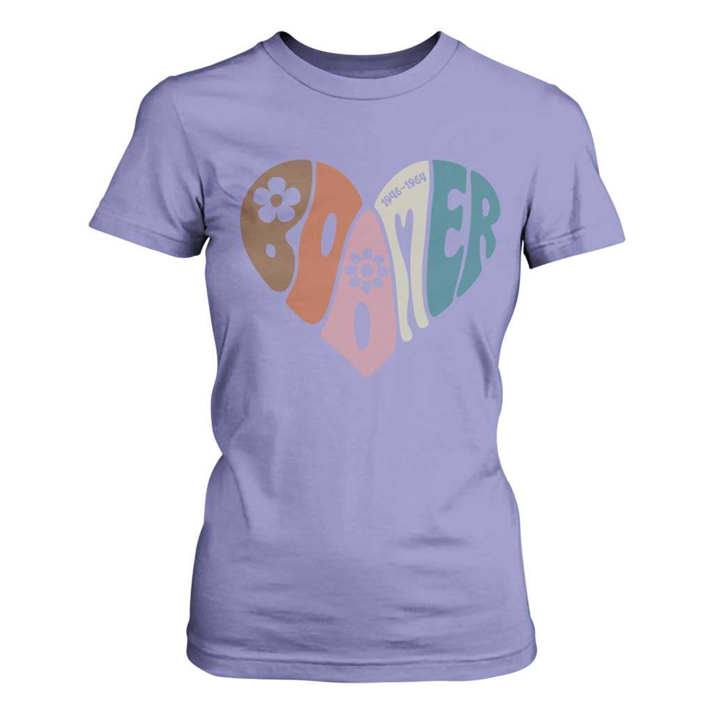 Boomers Generation T Shirt For Women Vintage 40s 50s 60s Hippe Peace Love Hippy TS10 Violet Print Your Wear