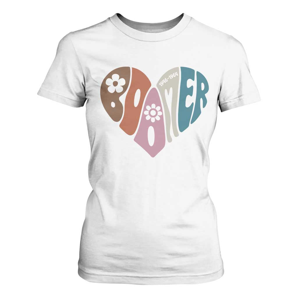 Boomers Generation T Shirt For Women Vintage 40s 50s 60s Hippe Peace Love Hippy TS10 White Print Your Wear