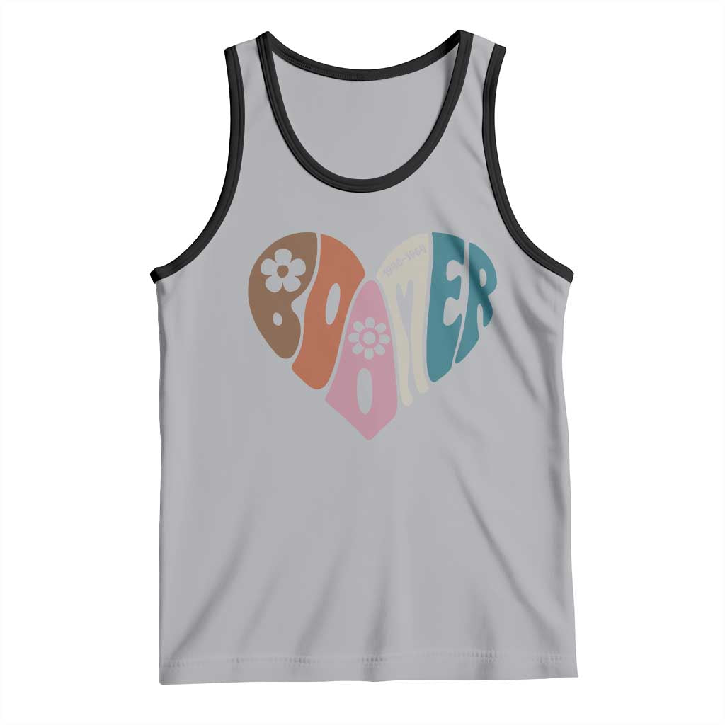 Boomers Generation Tank Top Vintage 40s 50s 60s Hippe Peace Love Hippy TS10 Athletic Heather Black Print Your Wear
