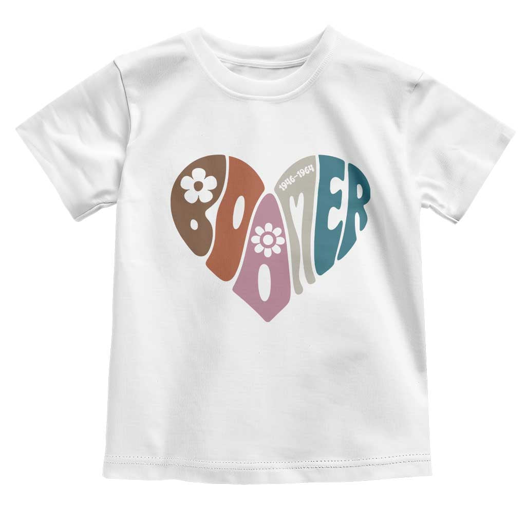 Boomers Generation Toddler T Shirt Vintage 40s 50s 60s Hippe Peace Love Hippy TS10 White Print Your Wear
