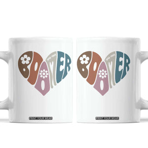 Boomers Generation Coffee Mug Vintage 40s 50s 60s Hippe Peace Love Hippy TS10 White Print Your Wear