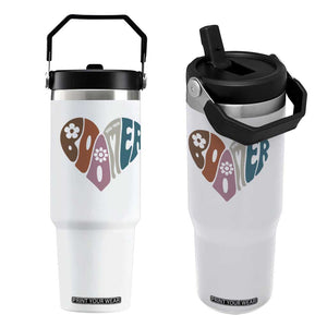 Boomers Generation Flip Straw Tumbler Vintage 40s 50s 60s Hippe Peace Love Hippy TS10 One Size: 30 oz White Print Your Wear
