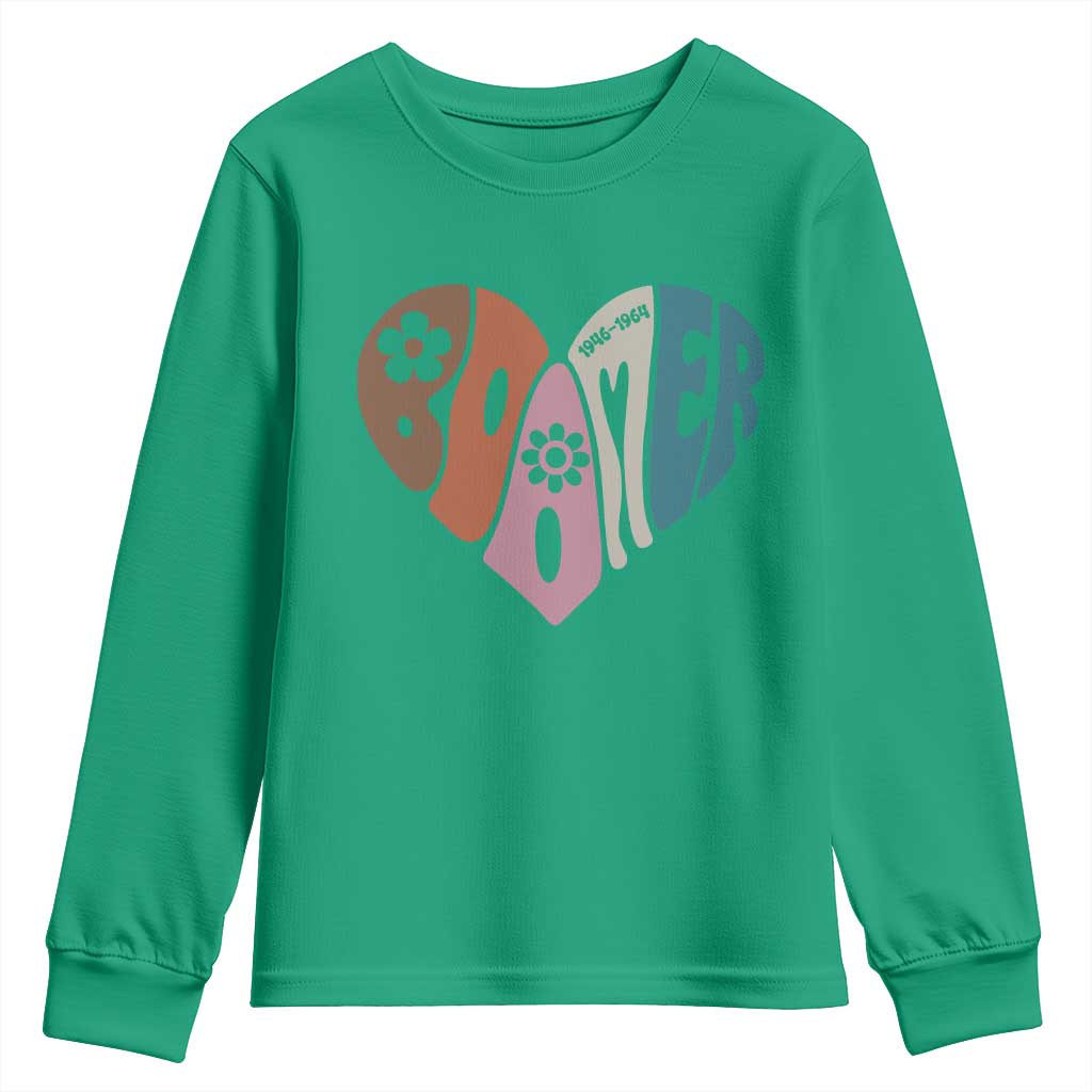 Boomers Generation Youth Sweatshirt Vintage 40s 50s 60s Hippe Peace Love Hippy TS10 Irish Green Print Your Wear