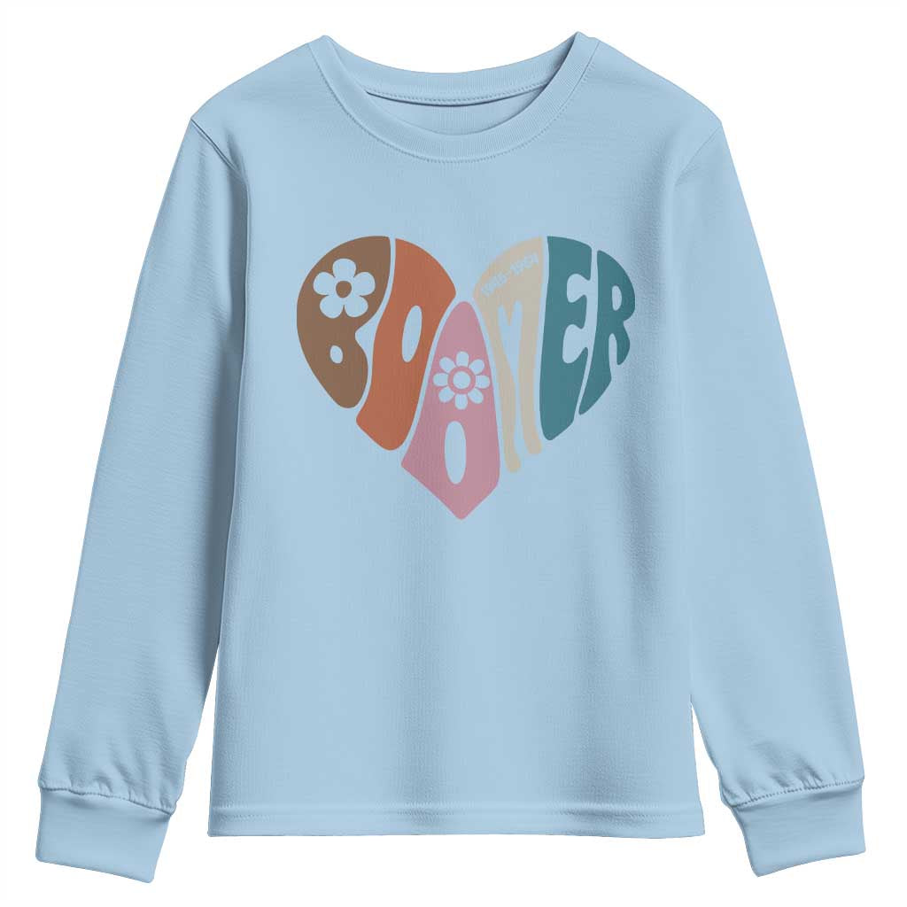 Boomers Generation Youth Sweatshirt Vintage 40s 50s 60s Hippe Peace Love Hippy TS10 Light Blue Print Your Wear