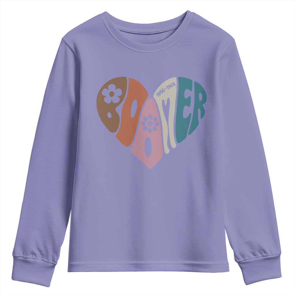 Boomers Generation Youth Sweatshirt Vintage 40s 50s 60s Hippe Peace Love Hippy TS10 Violet Print Your Wear