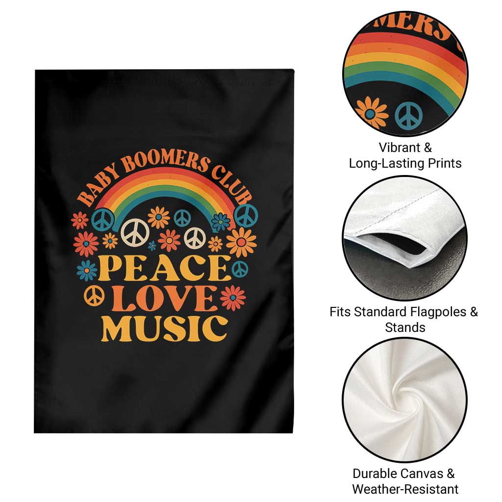 Baby Boomers Generation Garden Flag Peace Love Music 60s Hippe TS10 Print Your Wear