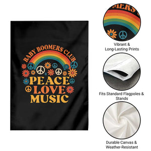 Baby Boomers Generation Garden Flag Peace Love Music 60s Hippe TS10 Print Your Wear