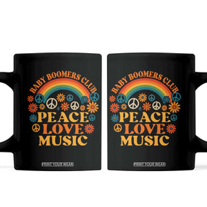 Baby Boomers Generation Coffee Mug Peace Love Music 60s Hippe TS10 Black Print Your Wear